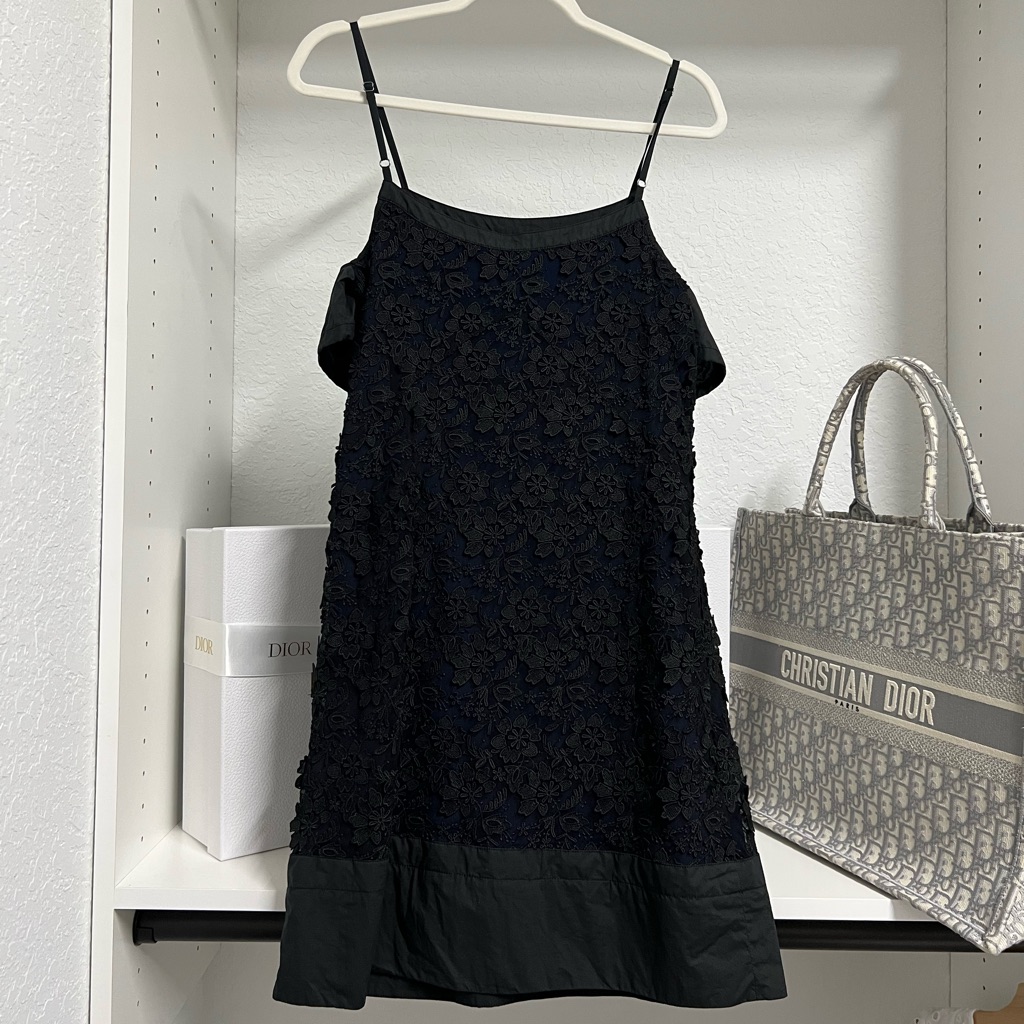 Diesel Black Gold Floral Lace Dress